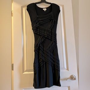 Anthropologie Deletta Black Fitted Dress.  Size Small.